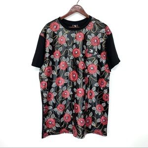 Coke Boys Wear French Montana Rose Chain Crewneck Short Sleeve Tee Black & Red